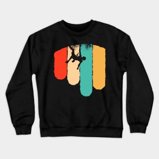 Awesome Rock Climbing Retro Mountain Climber Hiker Crewneck Sweatshirt